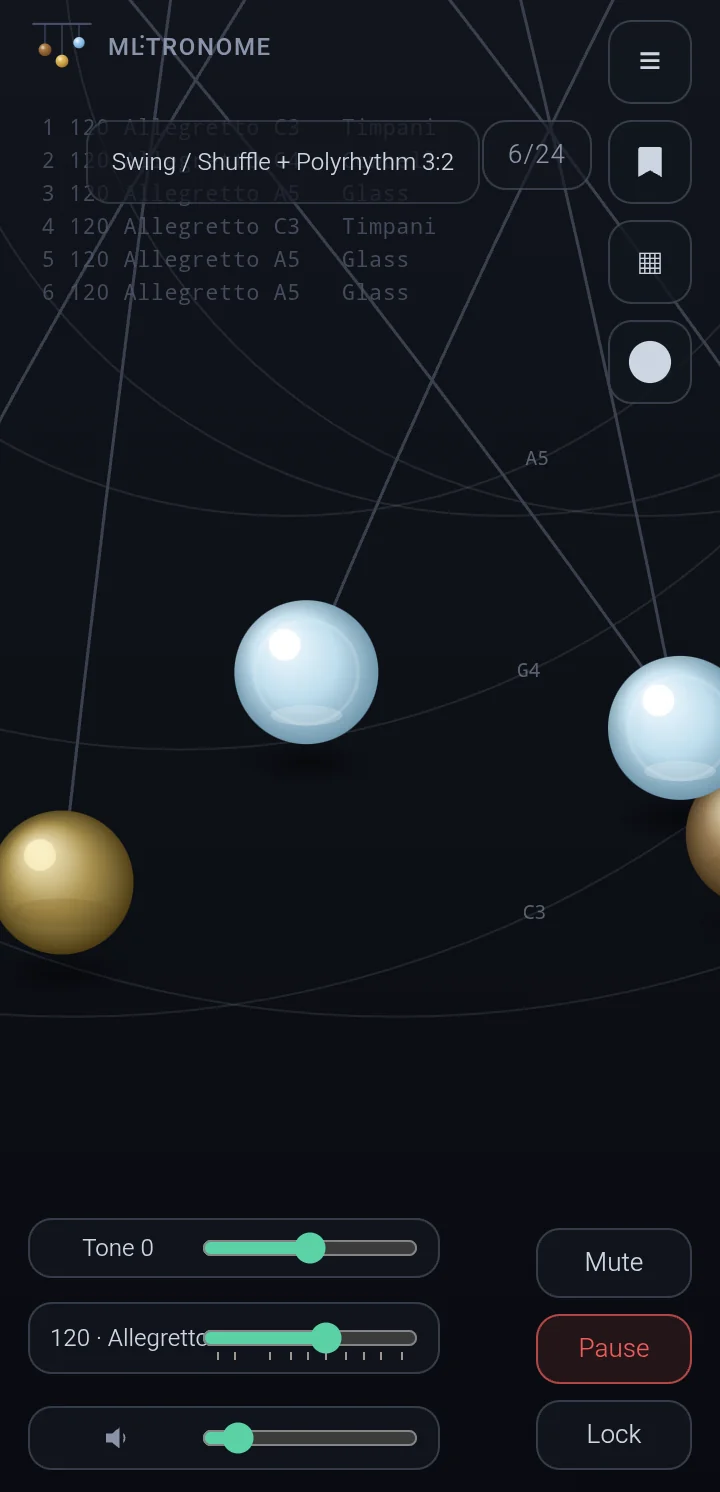 ML:TRONOME — the ball metronome on Android